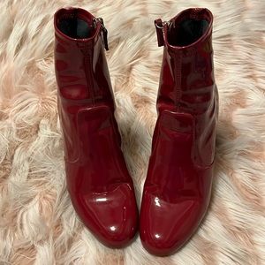 Red Steve Madden size 9 booties.